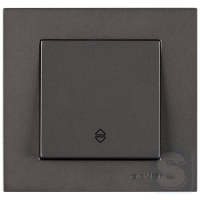 Вимикач одноклавішний ПРОХІДНИЙ Arvia Electric KAREN Антрацит (20 06 2000 209)